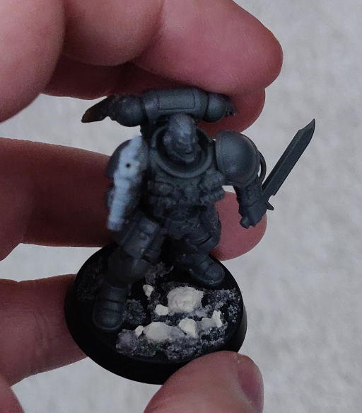 The drilled barrel hole. Not very precise, I know